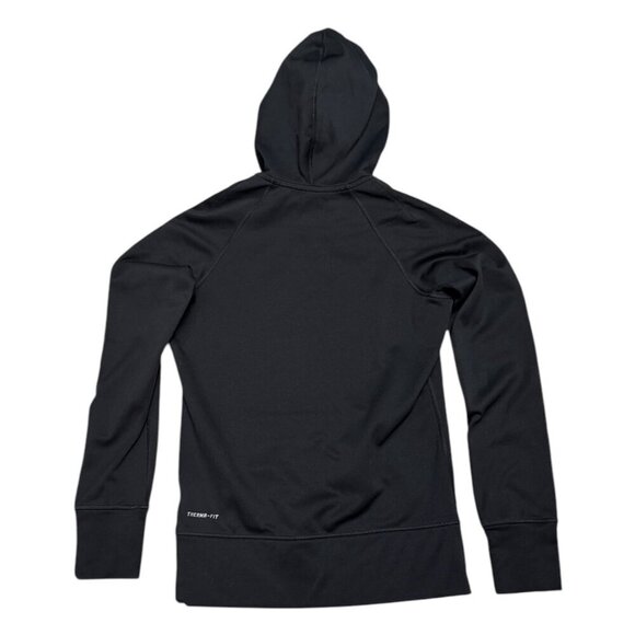 NIKE THERMAFIT Swoosh Activewear Black Hoodie Sweatshirt Womens Small - Picture 3 of 7